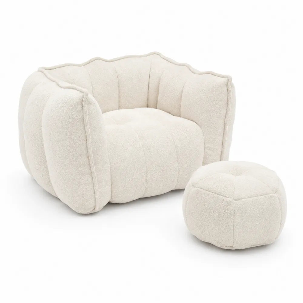 Sessel-Set Bouclé Beige